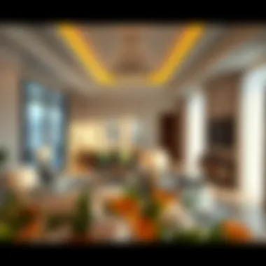 Luxurious marina apartment interiors showcasing elegance