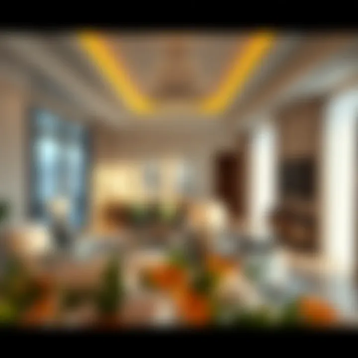 Luxurious marina apartment interiors showcasing elegance