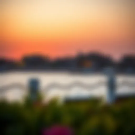Stunning view of the Jumeirah shoreline at sunset with luxury villas