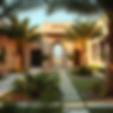 Sustainable Design Layout of Palm Garden Architectural layout of a palm garden highlighting sustainable design elements