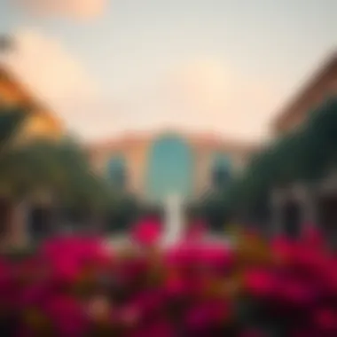 The architectural features of Town Square Park