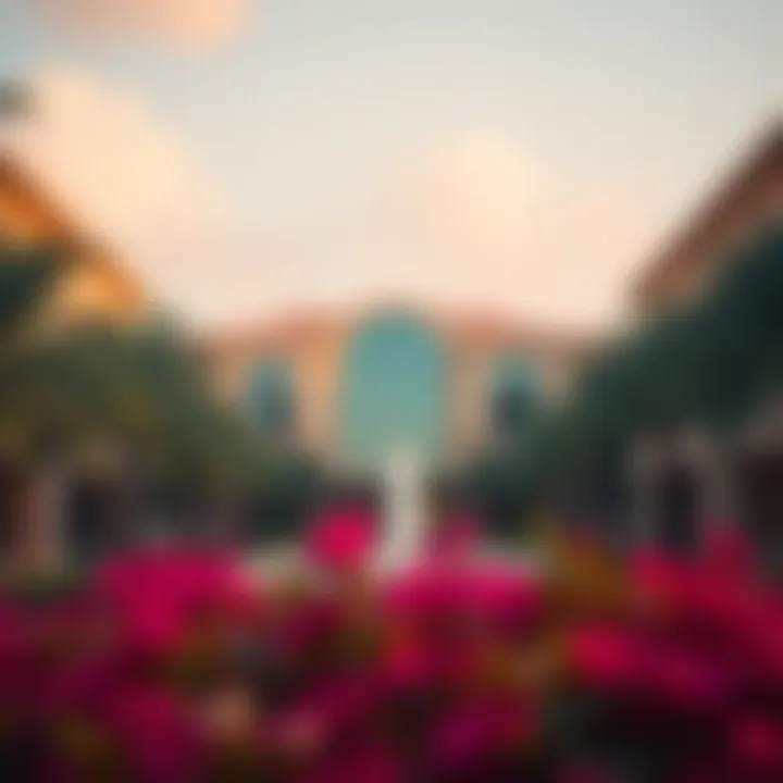 The architectural features of Town Square Park
