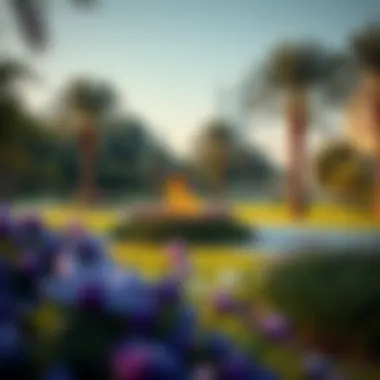 Lush Landscapes of Town Square Park A serene view of the lush landscapes in Town Square Park