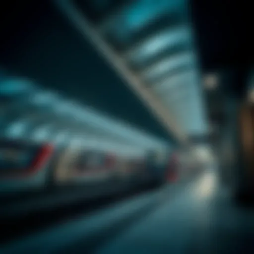 A modern metro station in Dubai showcasing advanced architecture