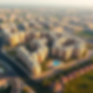 Aerial view of the luxurious Trump Damac Hills community