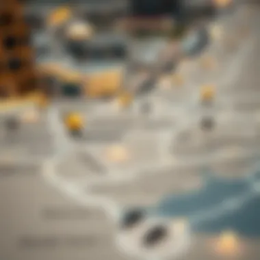 Key Investment Areas in Dubai Map of Dubai highlighting key areas for real estate investment