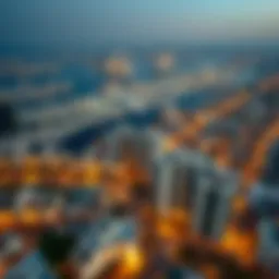 Aerial view of a UAE city skyline highlighting real estate properties