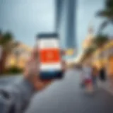 Checking visa status on a smartphone