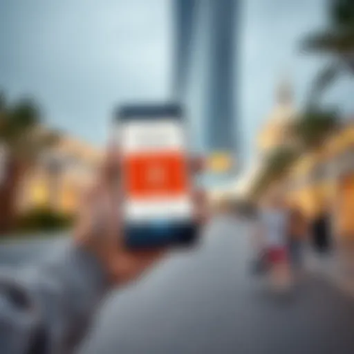 Checking visa status on a smartphone