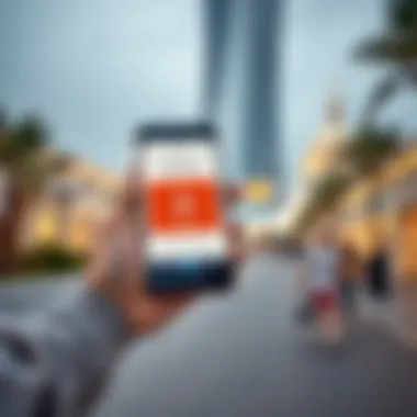 Verifying UAE Tourist Visa Status via Mobile Checking visa status on a smartphone