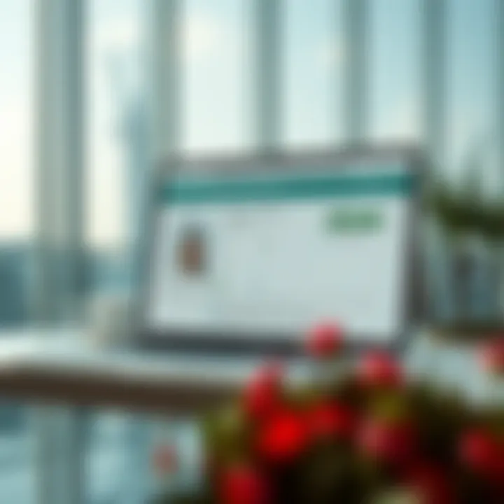 Website interface for visa status verification