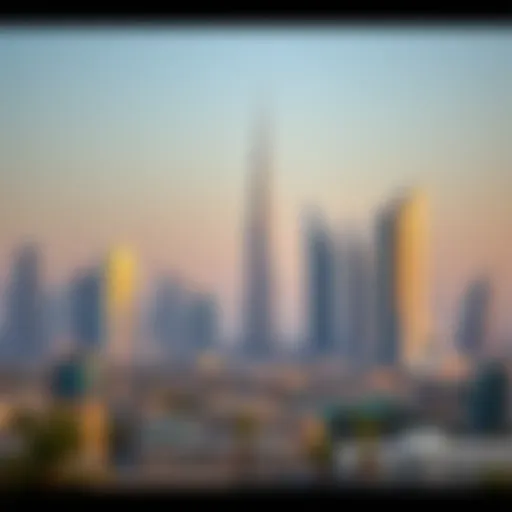 A skyline view of Dubai during a dry day