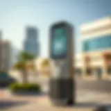 Modern parking meter in Dubai