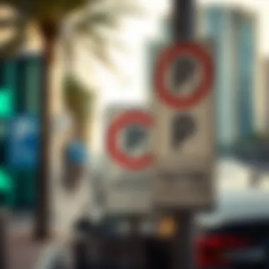Understanding Parking Regulations in Dubai Signage indicating parking regulations