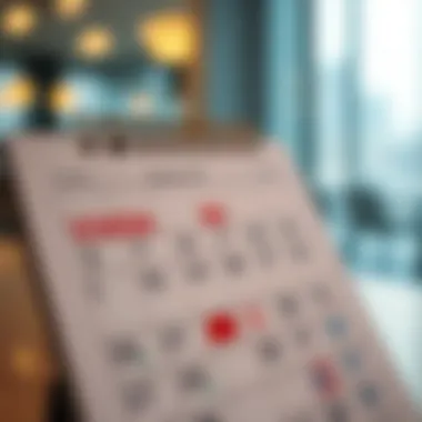 Tracking Visa Expiration Dates A calendar marking visa expiration dates