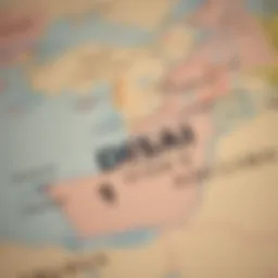 Visas displayed on a map of Dubai