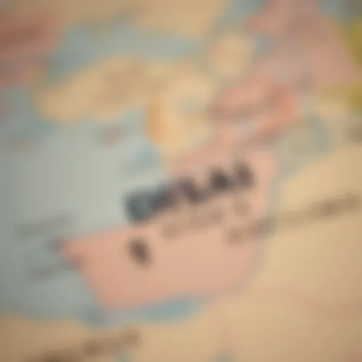 Visas displayed on a map of Dubai