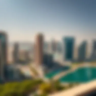 Strategic Location of Jumeirah Lake Towers A panoramic view of Jumeirah Lake Towers highlighting its strategic location