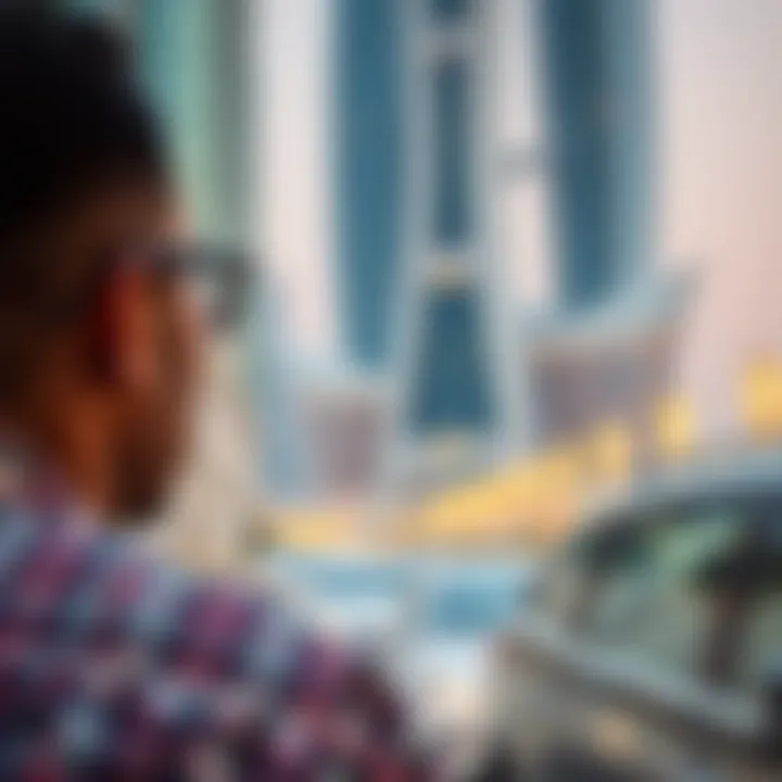 Traveler planning a visit to Dubai