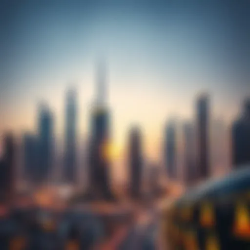 Overview of Dubai's skyline showcasing prominent skyscrapers