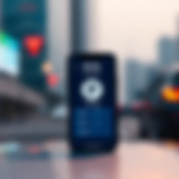 A smartphone displaying the RTA parking app interface