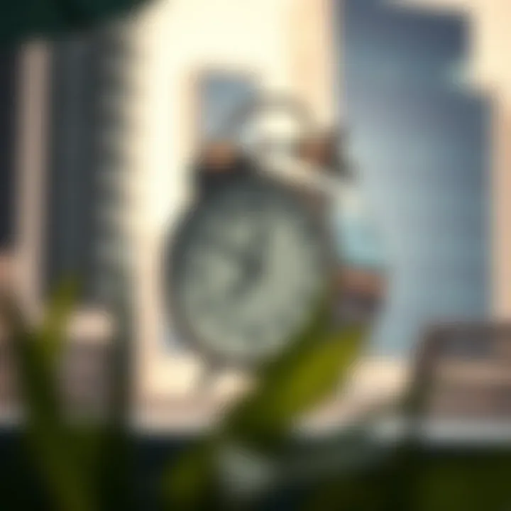Clock symbolizing the timeline of visa application process