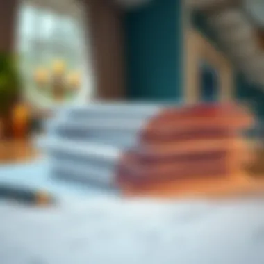 Document stack representing necessary paperwork for spouse visa