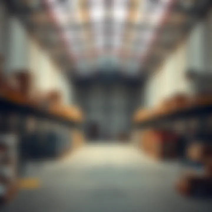 Interior layout of a typical warehouse space