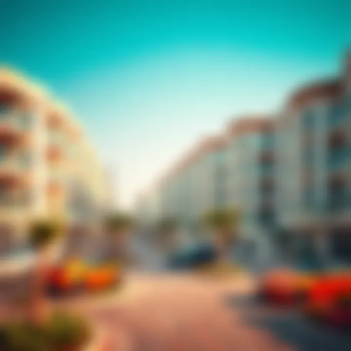 Vibrant depiction of luxury residential properties within Yas Projects.