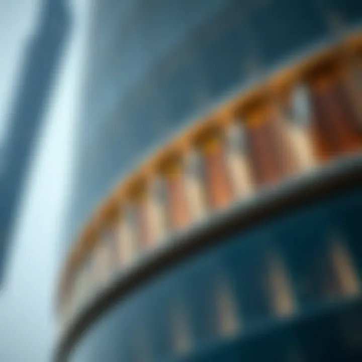 Close-up of the innovative architectural design of Yes Tower